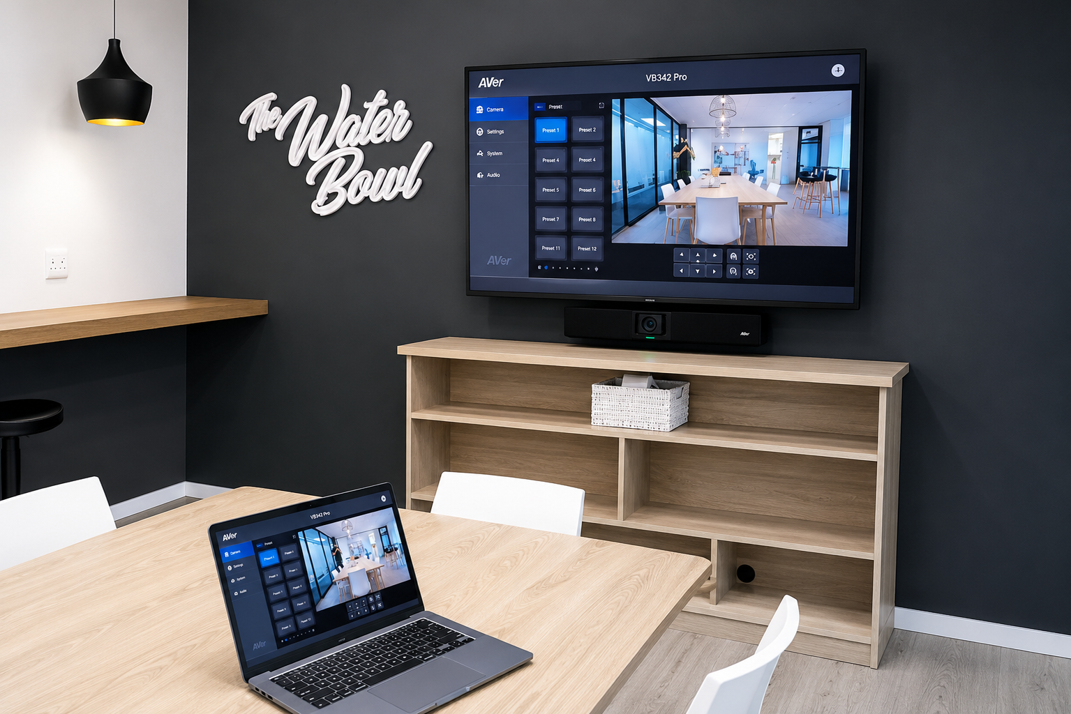 Boardroom video conferencing installation